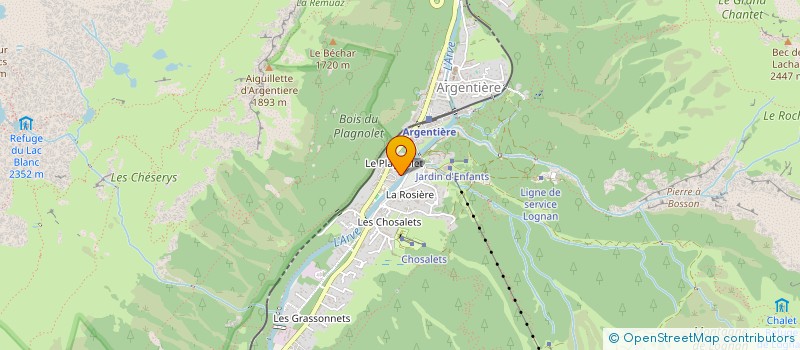 localisation de l'entreprise ARGENTIEREDAUGE  CHAMONIX-MONT-BLANC