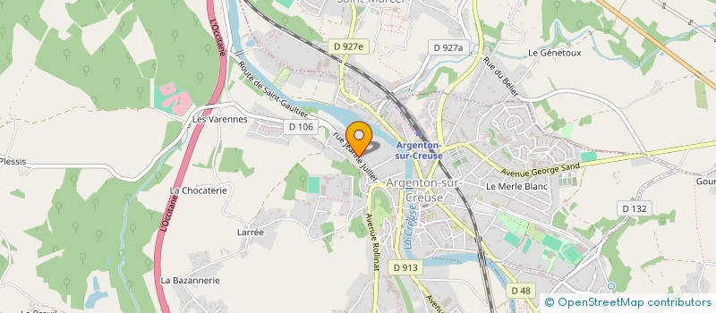 localisation de l'entreprise ARGENTON ABATTAGE à ARGENTON-SUR-CREUSE