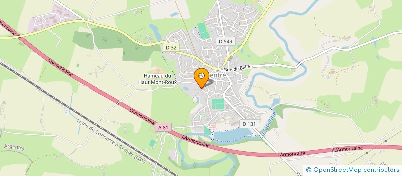 localisation de l'entreprise ARGENTRE EN COMMUN  ARGENTRE