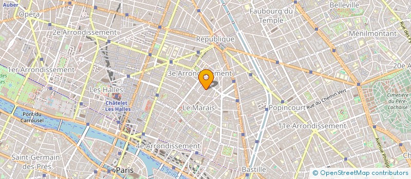 localisation de l'entreprise ARGENTURE DORURE PARISIENNE à PARIS