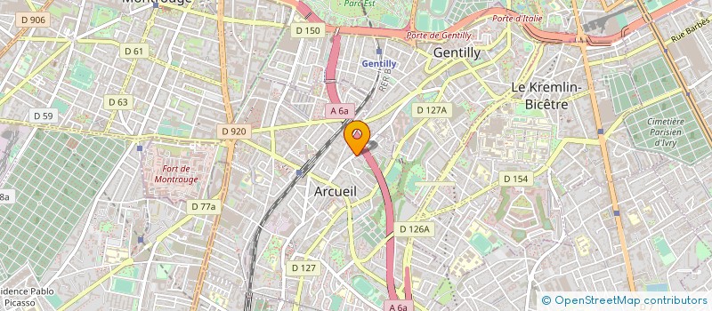 localisation de l'entreprise ARGEO à ARCUEIL