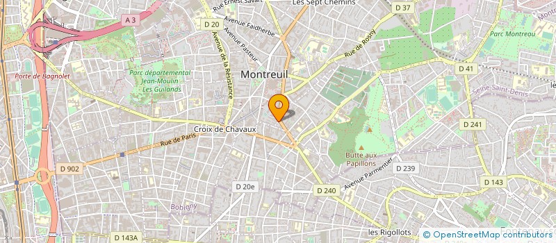 localisation de l'entreprise ARGEST à MONTREUIL
