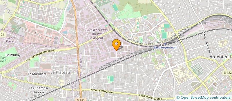 localisation de l'entreprise ARGEVAL à ARGENTEUIL