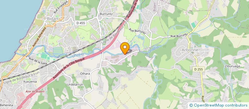 localisation de l'entreprise ARGIA  BIDART