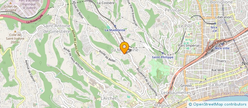 localisation de l'entreprise ARGO à NICE