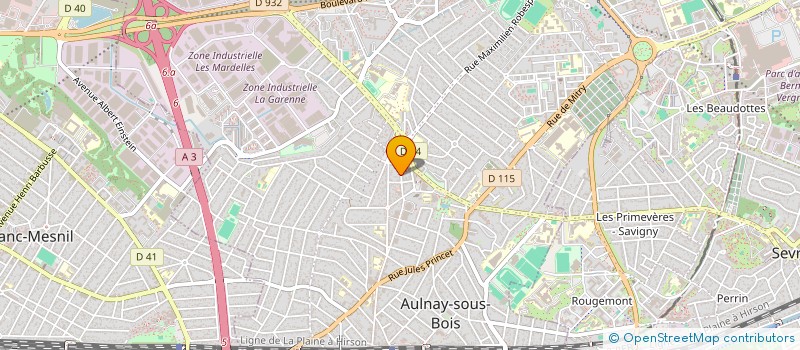 localisation de l'entreprise ARGO CONSTRUCTION à AULNAY-SOUS-BOIS