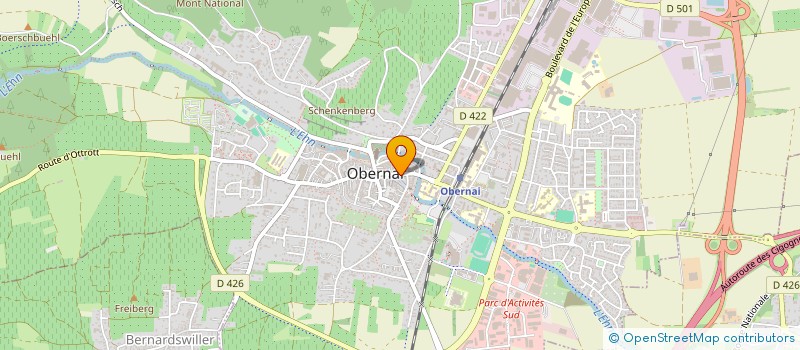 localisation de l'entreprise ARGO INFOGRAPHIE  OBERNAI