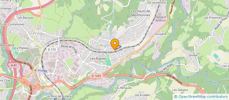 localisation de l'entreprise ARGO' MOMES à ARGONAY