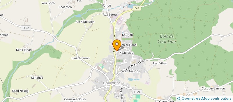 localisation de l'entreprise ARGOAT AUTO à BOURBRIAC