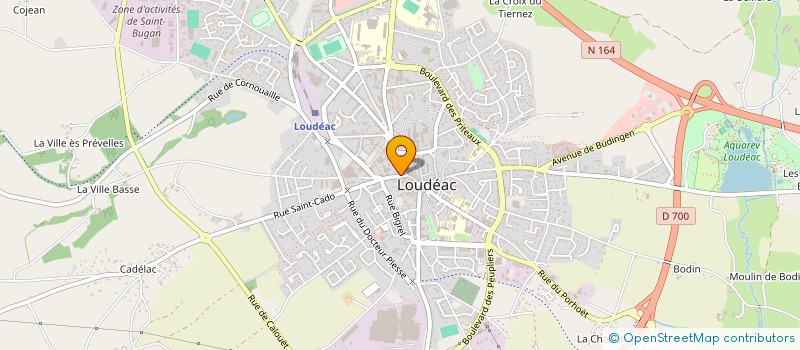 localisation de l'entreprise ARGOAT BOISSONS à LOUDEAC