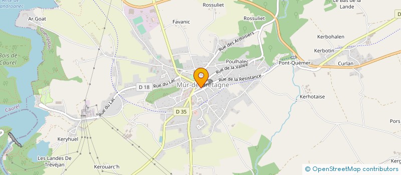 localisation de l'entreprise ARGOAT CONFORT SARL à GUERLEDAN