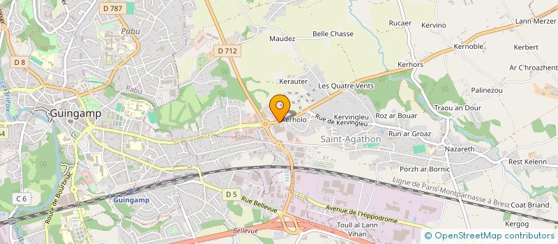 localisation de l'entreprise ARGOAT EXPERTISE COMPTABLE  SAINT-AGATHON