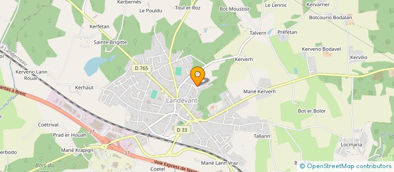 localisation de l'entreprise ARGOAT INVEST  LANDEVANT