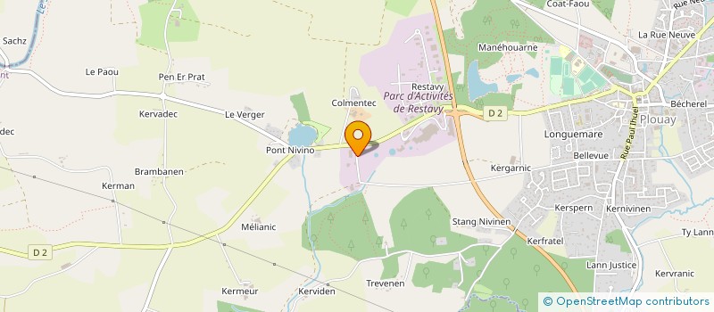 localisation de l'entreprise ARGOAT MENUISERIE à PLOUAY