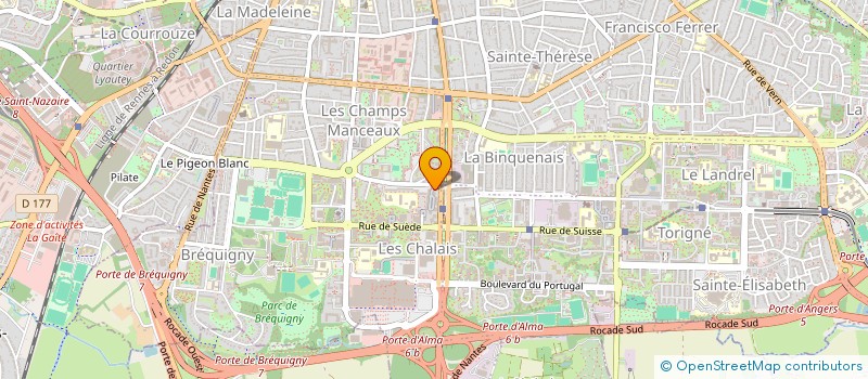 localisation de l'entreprise ARGONAUTE JD 1 A 4  RENNES