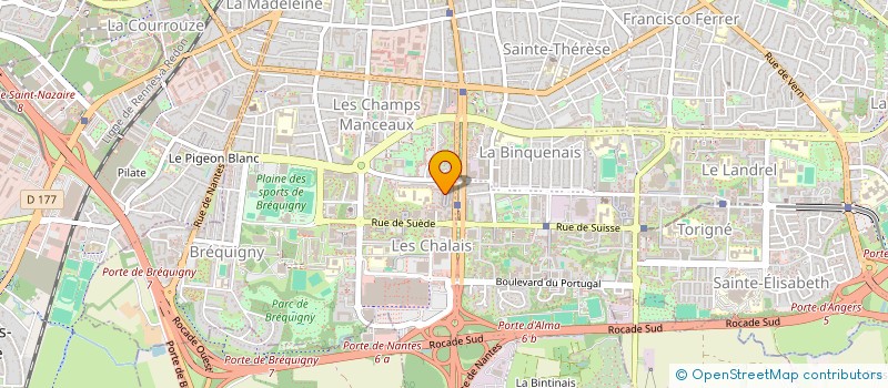 localisation de l'entreprise ARGONAUTES JD 6 A 8  RENNES