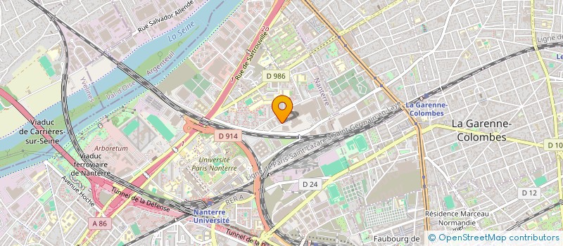 localisation de l'entreprise ARGONET à NANTERRE