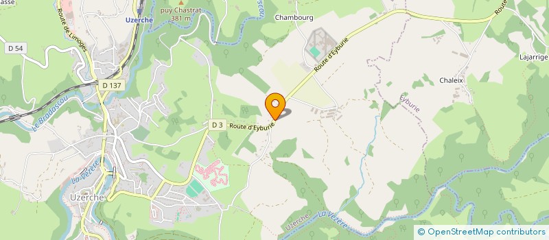 localisation de l'entreprise ARGOS à UZERCHE