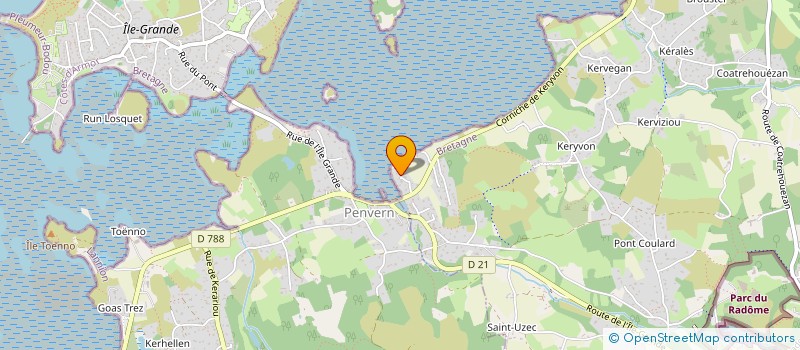 localisation de l'entreprise ARGOS  PLEUMEUR-BODOU