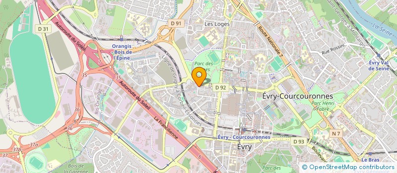 localisation de l'entreprise ARGOS CADRES à EVRY-COURCOURONNES