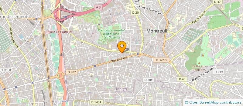localisation de l'entreprise ARGOS IMMO à MONTREUIL