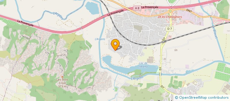 localisation de l'entreprise ARGOS INGIENERIE à ROQUEBRUNE-SUR-ARGENS