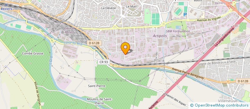 localisation de l'entreprise ARGOS SARL à BEZIERS
