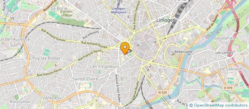 localisation de l'entreprise ARGUIN à LIMOGES