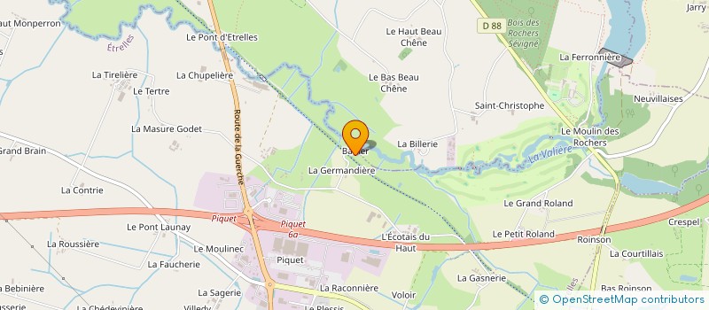 localisation de l'entreprise ARHUIN  ETRELLES