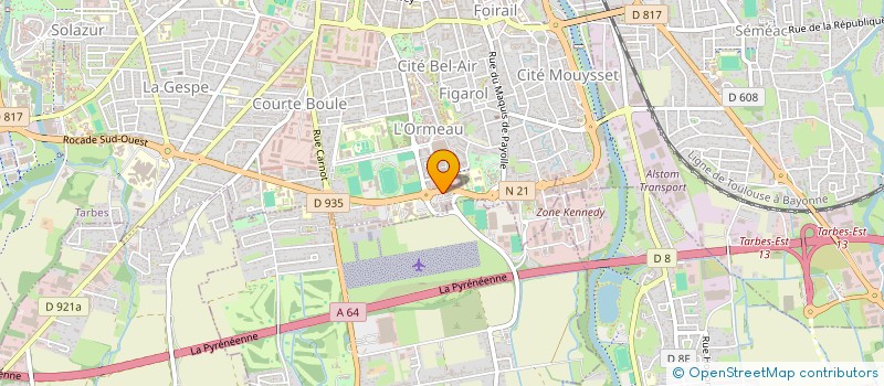 localisation de l'entreprise ARI&S à TARBES