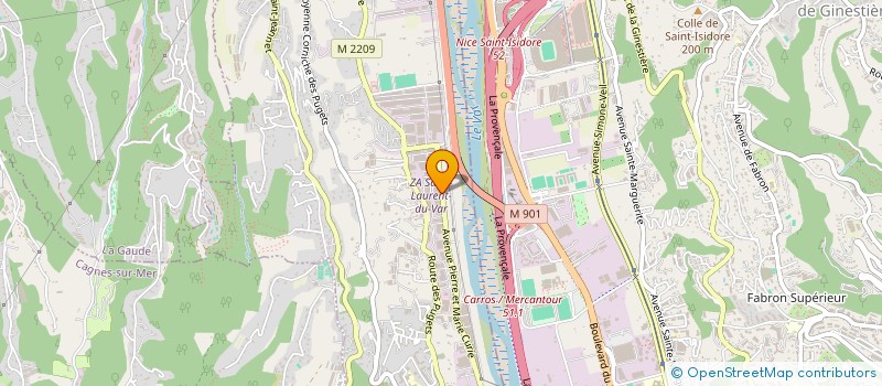 localisation de l'entreprise ARIA à SAINT-LAURENT-DU-VAR