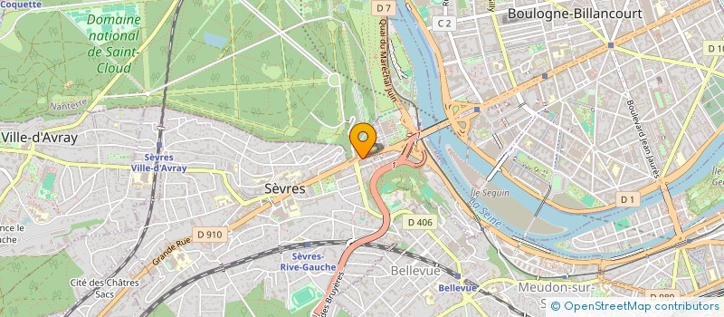 localisation de l'entreprise ARIA à SEVRES