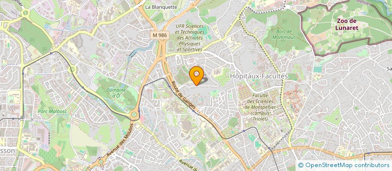 localisation de l'entreprise ARIA à MONTPELLIER