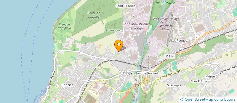localisation de l'entreprise ARIA à THONON-LES-BAINS