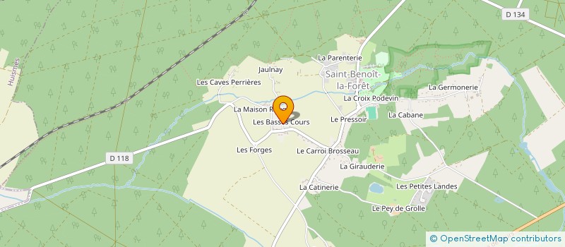 localisation de l'entreprise ARIA  SAINT-BENOIT-LA-FORET