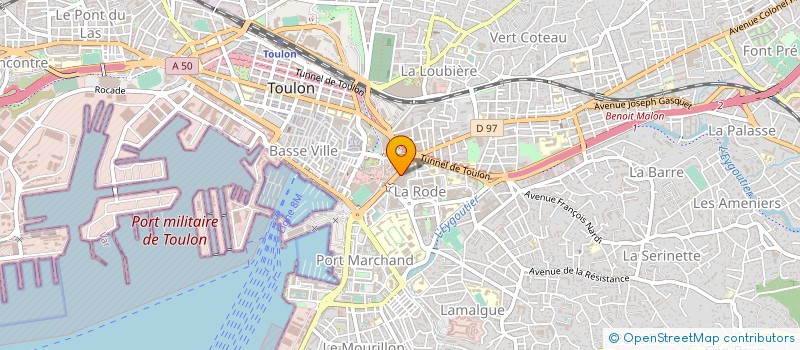 localisation de l'entreprise ARIA RAVALEMENT DECORATION ISOLATION à TOULON