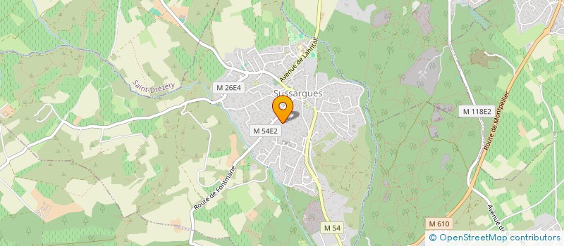 localisation de l'entreprise ARIAL DIFFUSION à SUSSARGUES