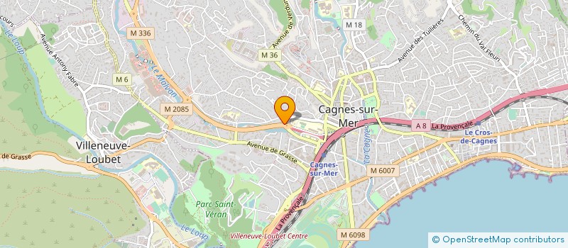 localisation de l'entreprise ARIANCE à CAGNES-SUR-MER