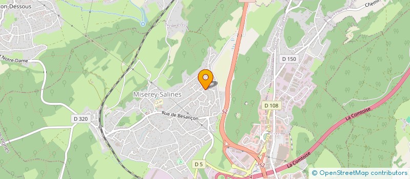 localisation de l'entreprise ARIANE  MISEREY-SALINES