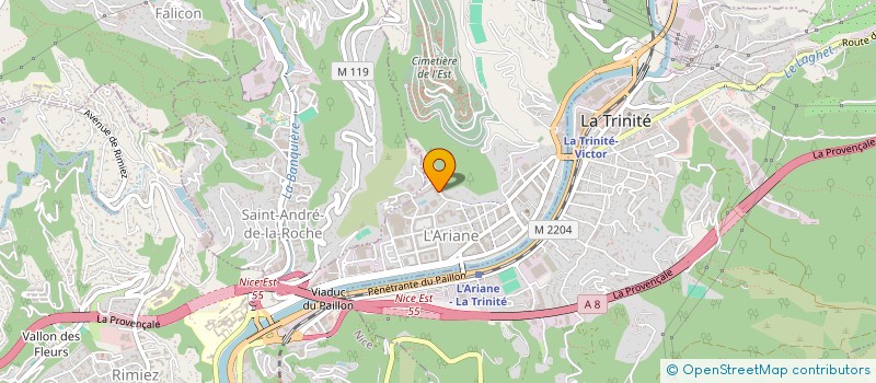 localisation de l'entreprise ARIANE BOXING CLUB à NICE
