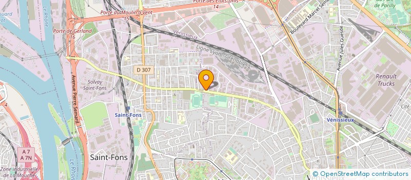 localisation de l'entreprise ARIANE CHIMIE à VENISSIEUX