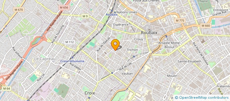 localisation de l'entreprise ARIANE CONSEIL R.H à ROUBAIX