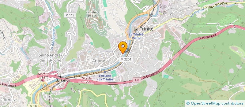 localisation de l'entreprise ARIANE CONSEILS BATIMENT à NICE