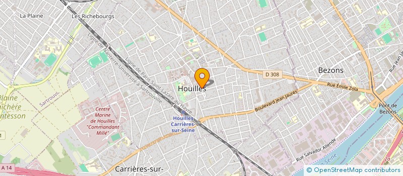 localisation de l'entreprise ARIANE DECOR à HOUILLES