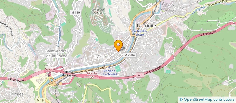 localisation de l'entreprise ARIANE DELICES à NICE