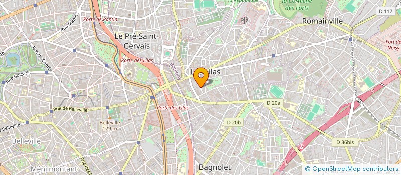 localisation de l'entreprise ARIANE DIENSTAG SAS à LES LILAS
