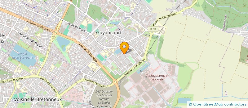 localisation de l'entreprise ARIANE FACILITIES  GUYANCOURT