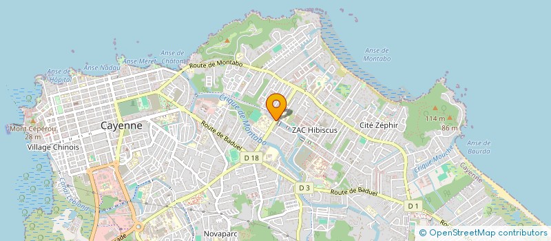 localisation de l'entreprise ARIANE I  CAYENNE