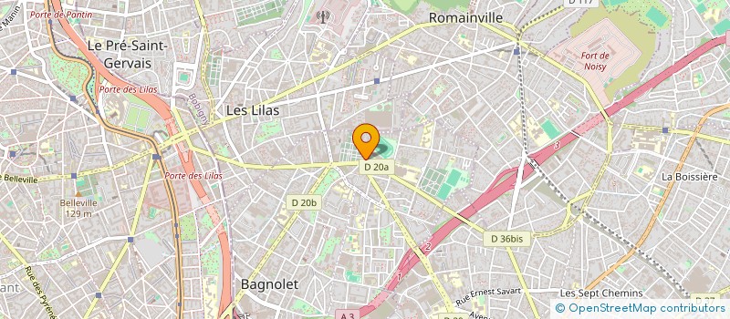 localisation de l'entreprise ARIANE IMMOBILIER à BAGNOLET