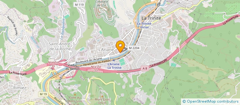 localisation de l'entreprise ARIANE PROMOTION à NICE